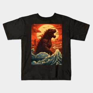 Artistic Godzilla Kids T-Shirt